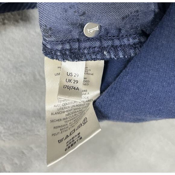 Anthropologie Pilcro 29 Corduroy Blue Jeans Straight Super Soft Modal 31” Waist - Picture 16 of 16